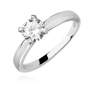 Inel logodna argint cu piatra Solitaire DiAmanti Z1242A-DIA (Argint 925‰ 2,3 g.)